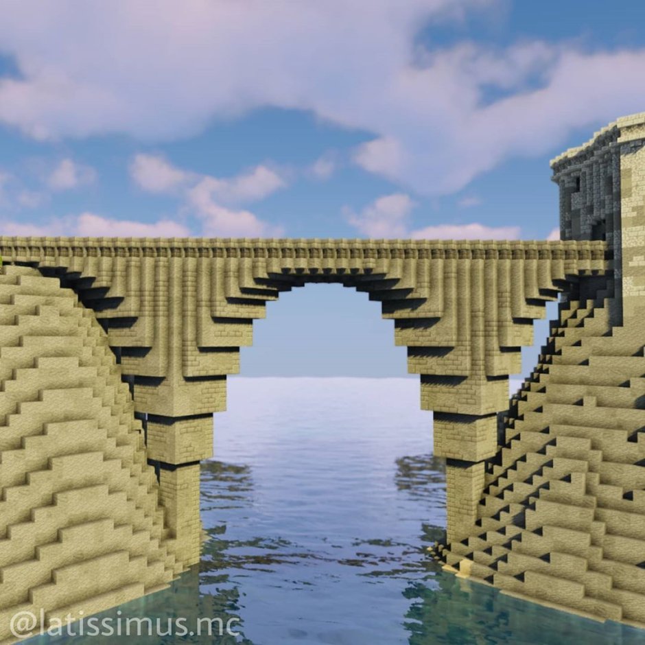 Красивые кривые мосты в МАЙНКРАФТЕ
