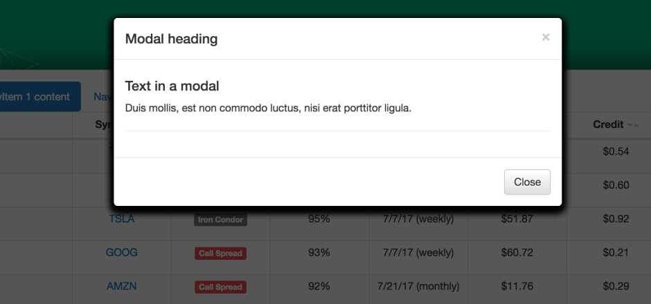 Модальное окно React