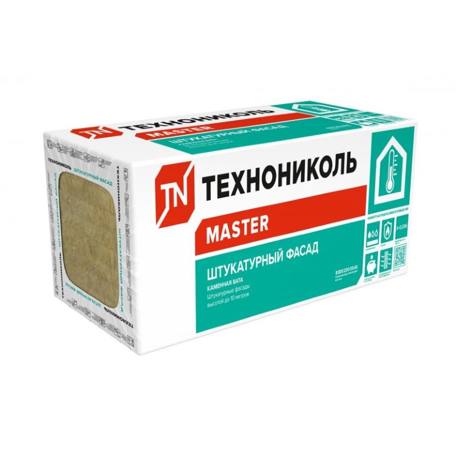 Минеральная вата Rockwool камин Баттс 1000х600х30 мм 2.4м2/0.072м3 38 Пай/пал