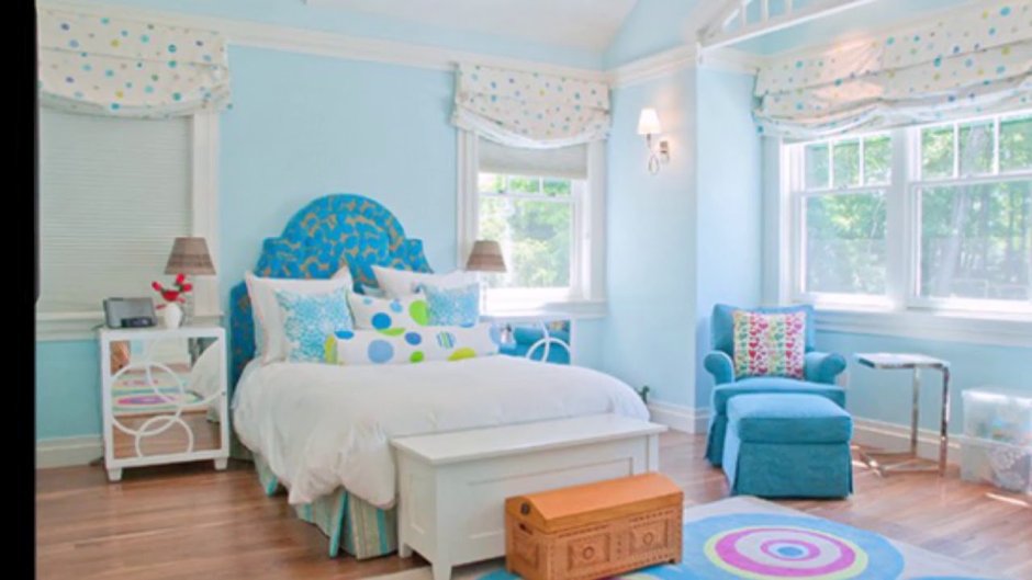 Голубая спальня для девочки
