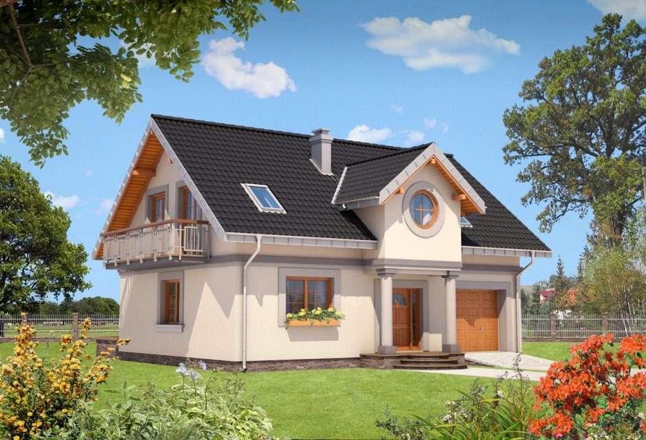 Коттедж с мансардой 130м2 проект