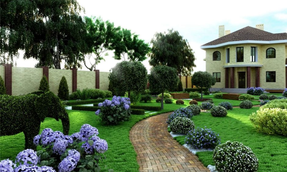 Шикарный дом с садом