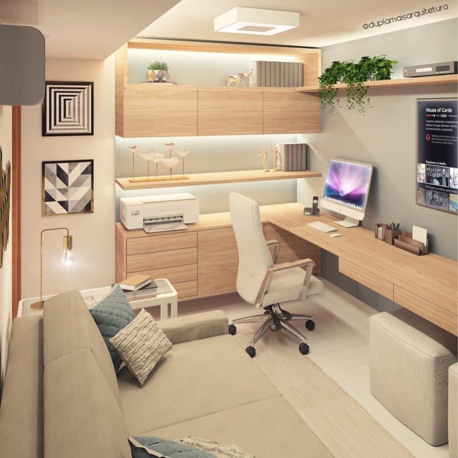 Дизайн кабинета комнаты в квартире