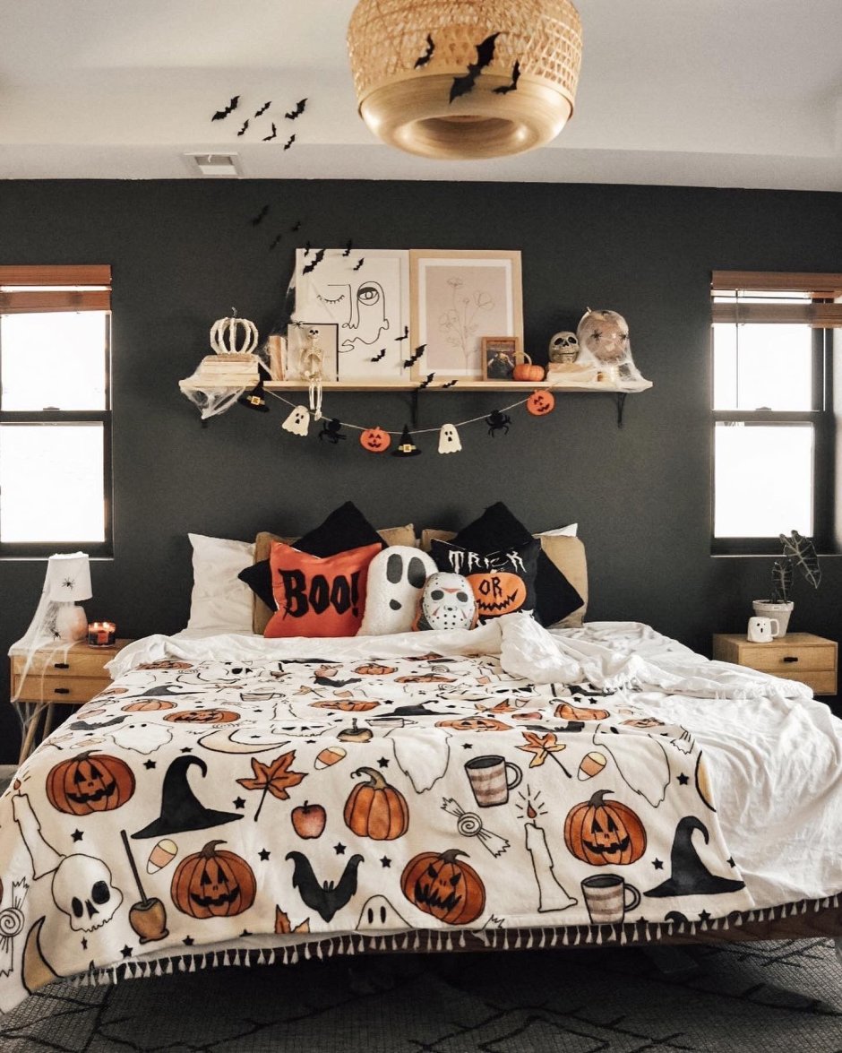 Хэллоуин интерьер спальня