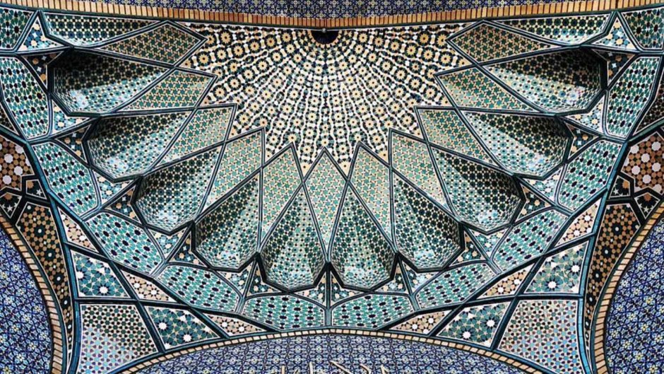 Узоры мечети в Иране