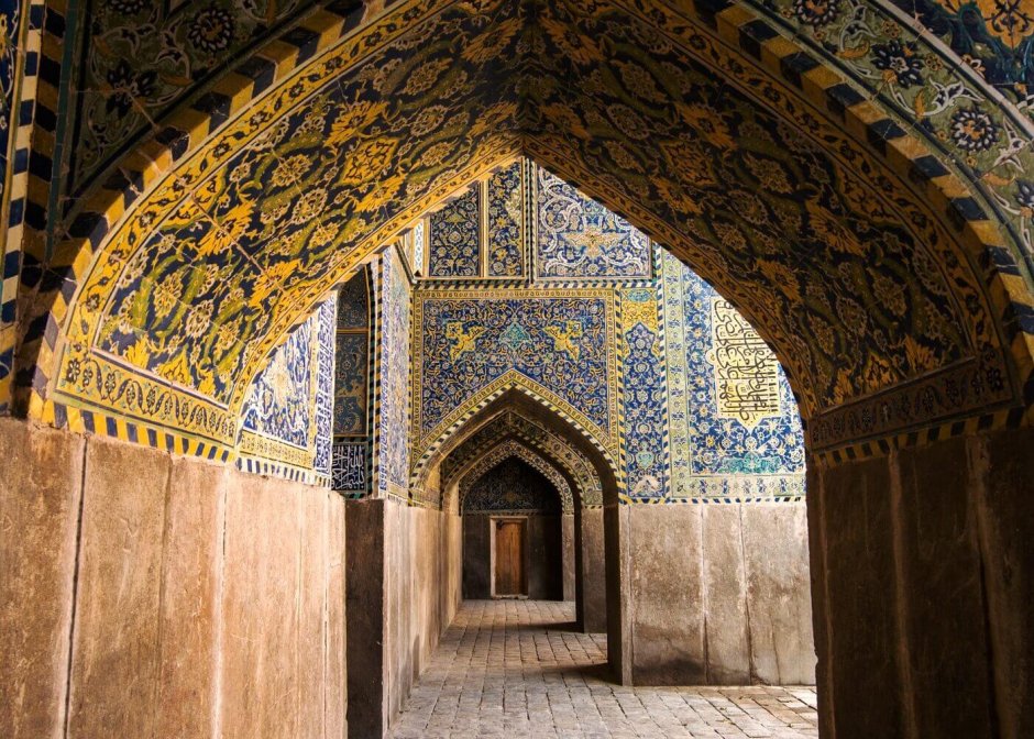 Потолок шахской мечети в Исфахане, Иран