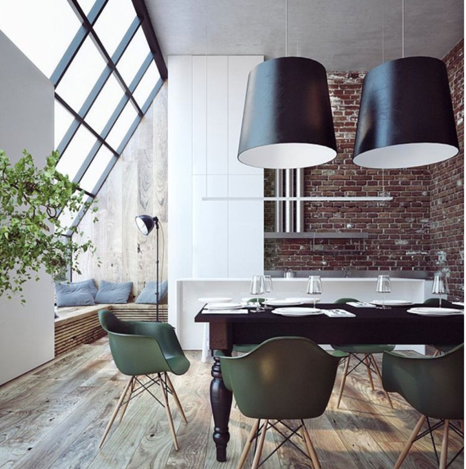 Стул Eames в интерьере лофт
