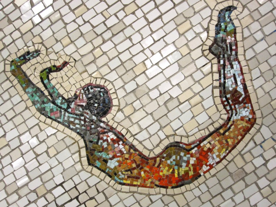 Золотая рыбка Римская мозаика