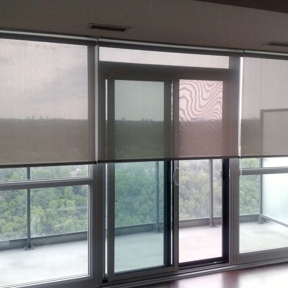 Рулонные шторы на панорамные окна