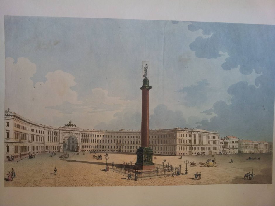 Александрийская колонна в Санкт-Петербурге 19 век