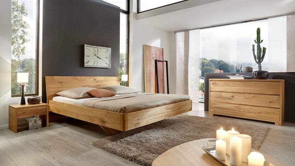 Wooden Double Bed db57 / двуспальная кровать из ротанга
