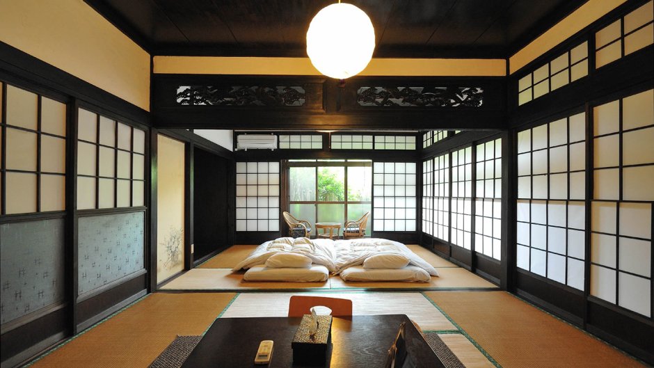 Уютная гостиная в японском стиле