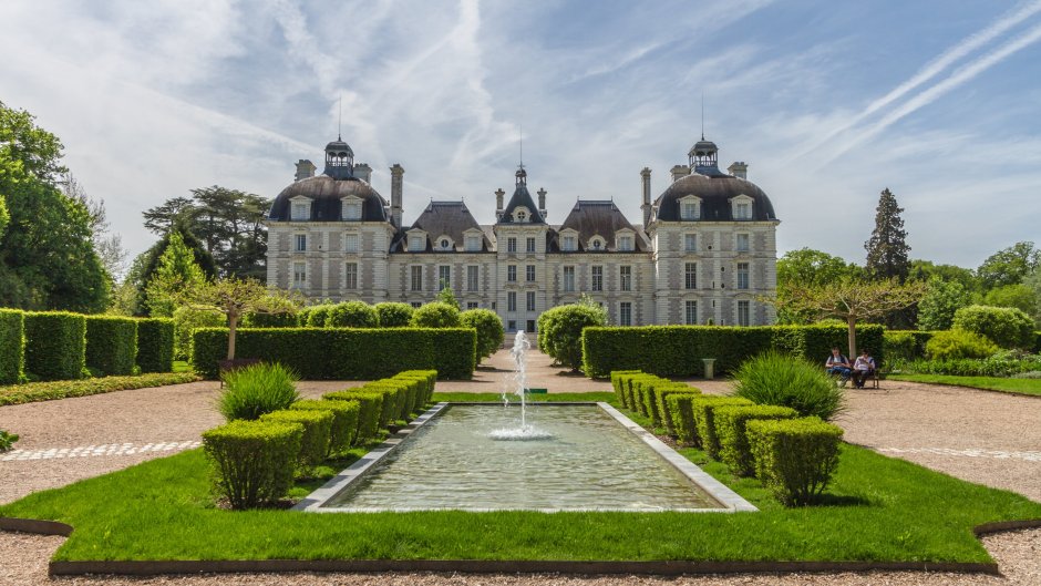 Замок Франция Шеверни сад