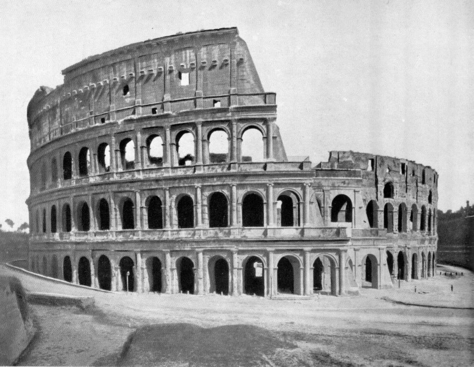 Колизей (амфитеатр Флавиев) в Риме. 75—82 Гг. н. э.