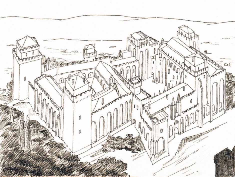 Авиньон папский дворец на берегу Роны
