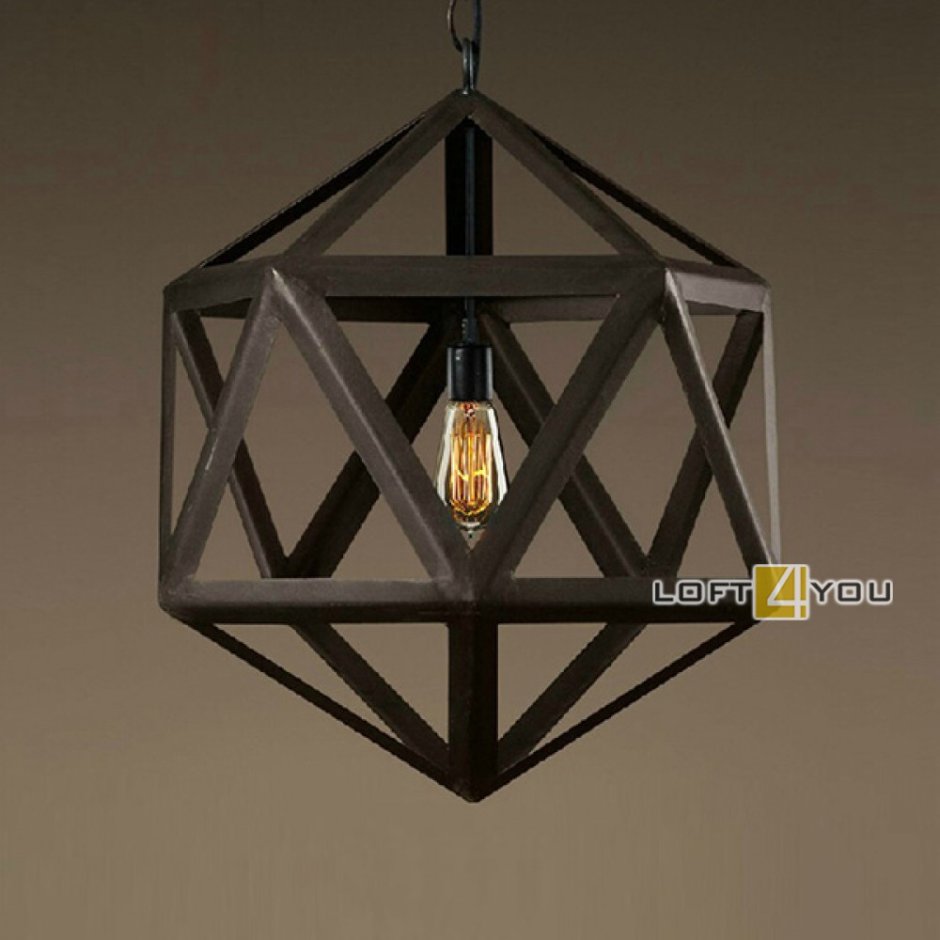 1) Люстра Steel polyhedron small