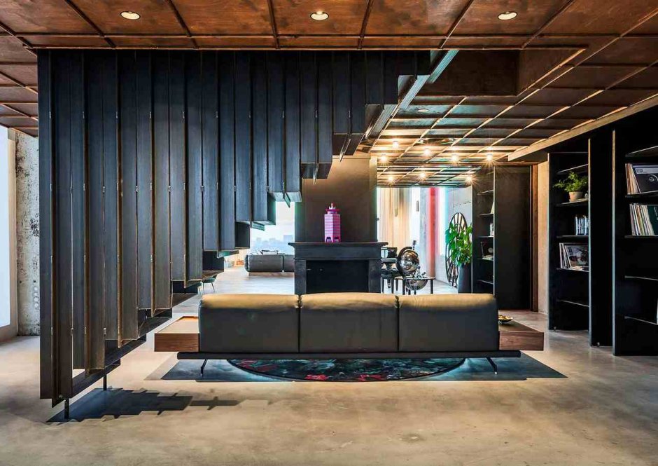 Зона ресепшн в стиле лофт