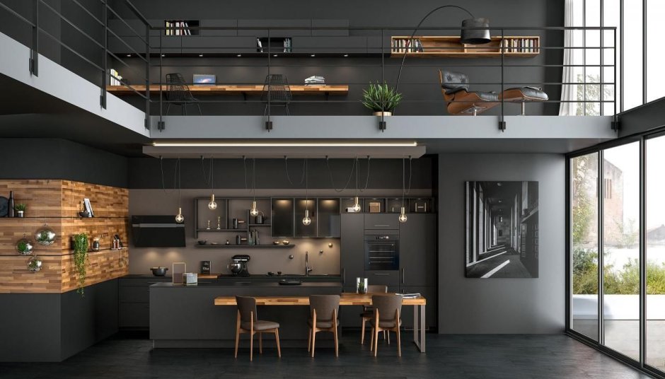 Офисное помещение в стиле лофт