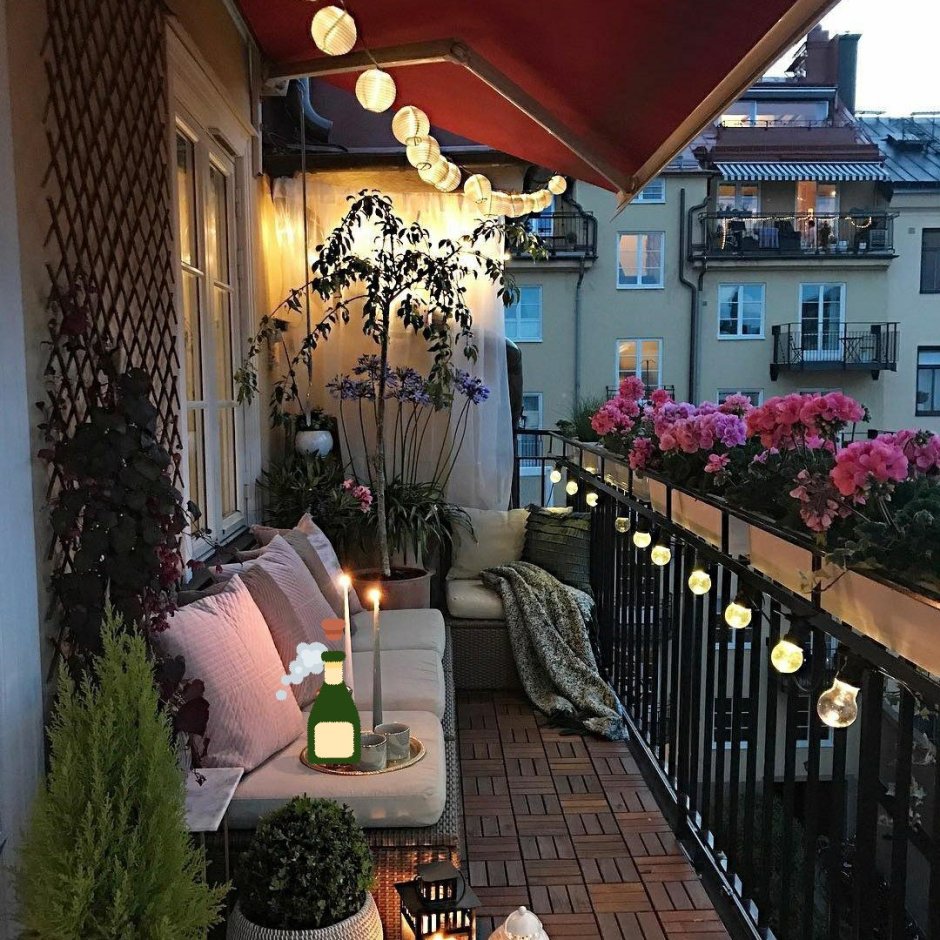 Украсить балкон