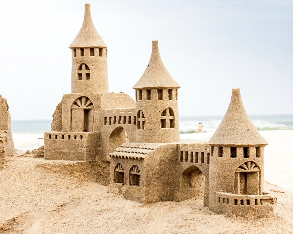 Песочный замок без фона