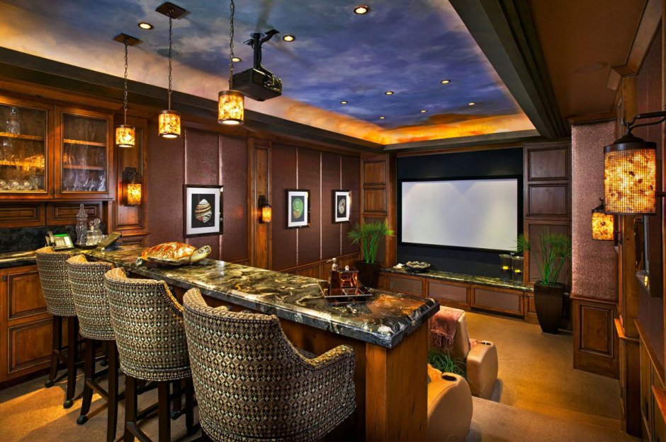 Зеркальная плитка в кафе лофт