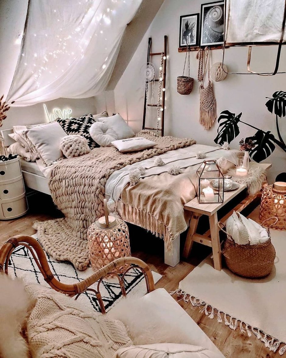 Cozy Bedroom Decor ideas Boho комната