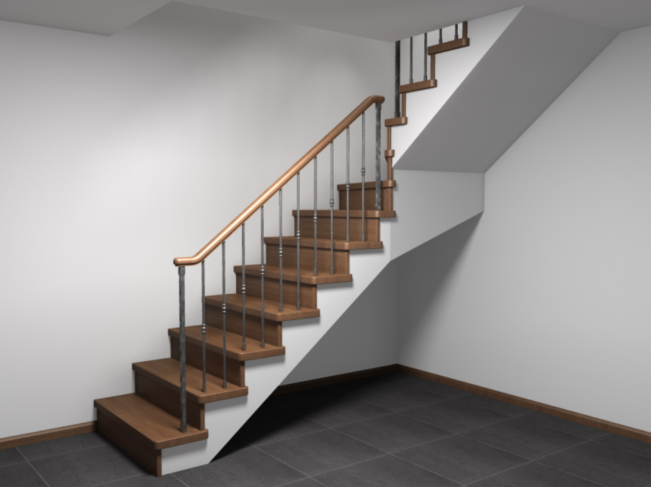 Лестница бетонная одномаршевая межэтажная