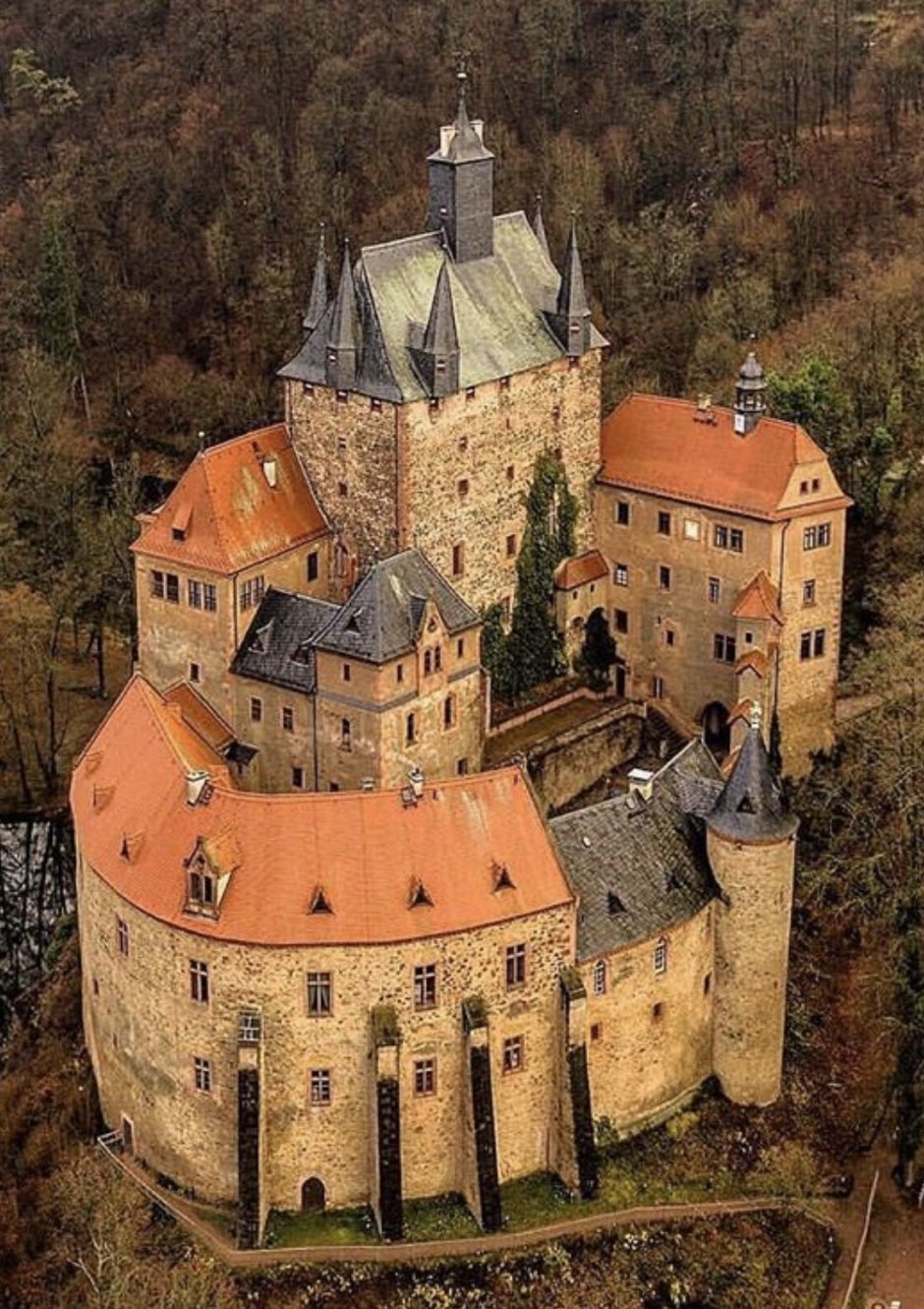 Замок крибштайн саксония