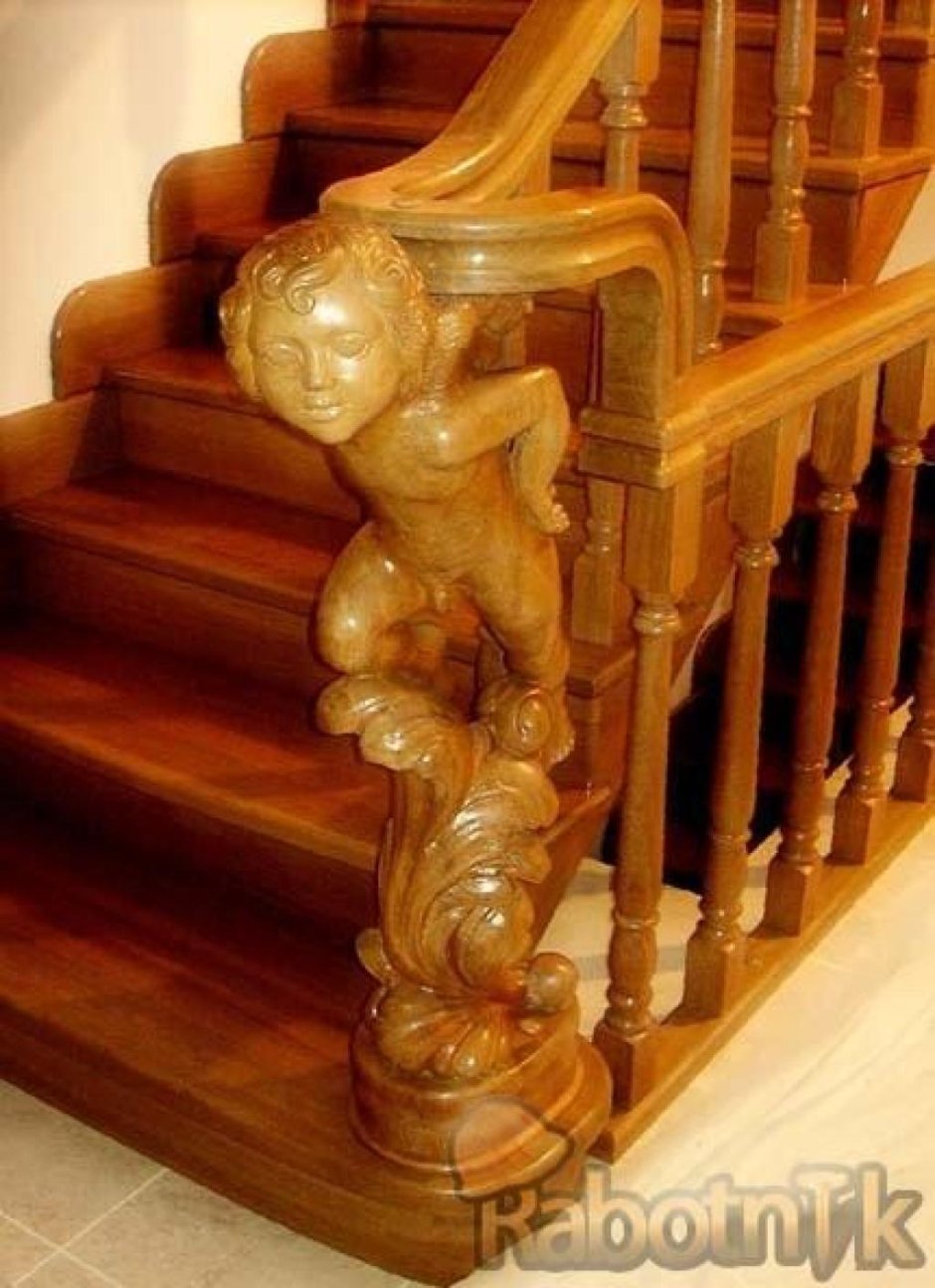Столбы для лестницы деревянные резные