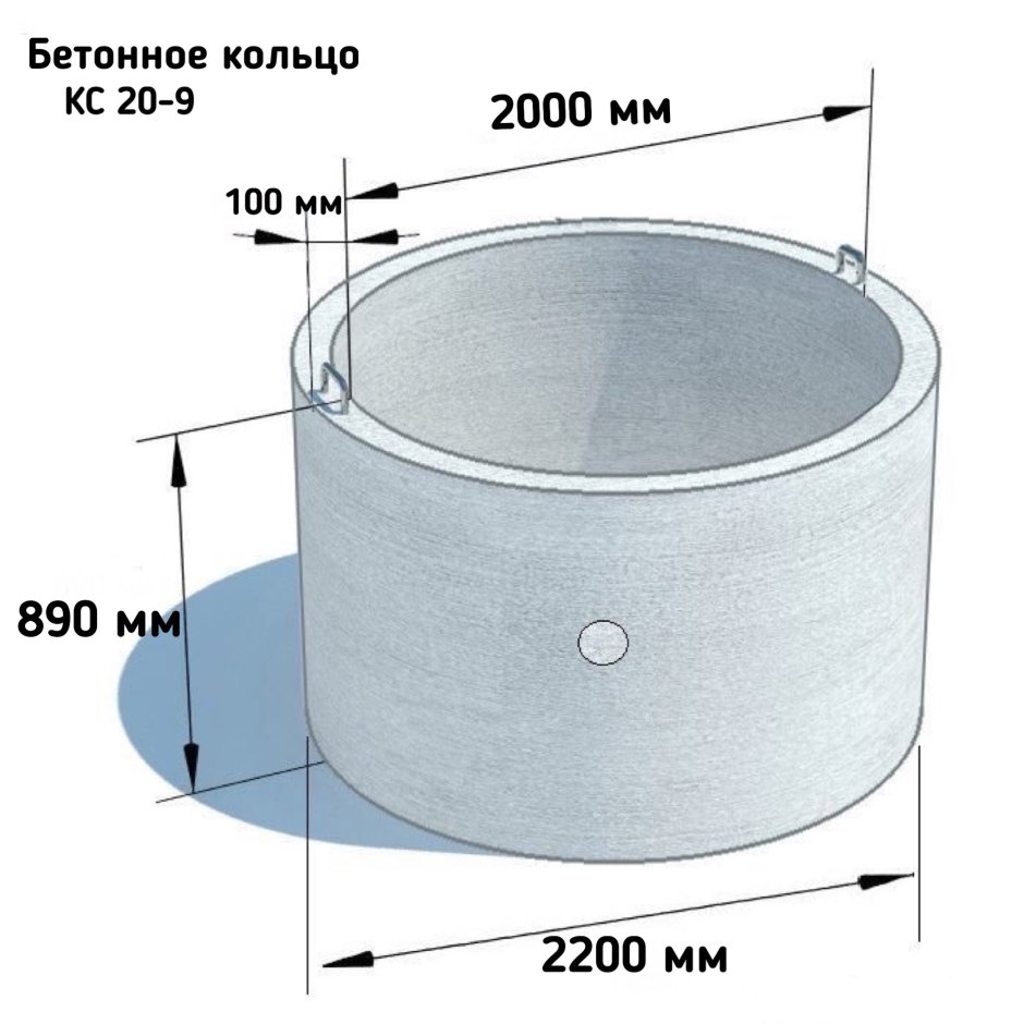 Кольцо стеновое КС 7-3 (290/840/700)