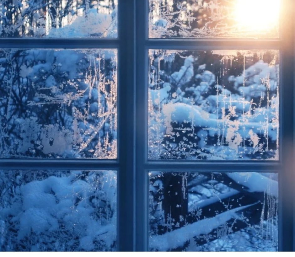 Красивая зима за окном
