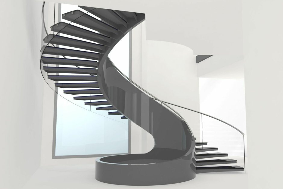 Винтовая лестница из металла konstrukciy