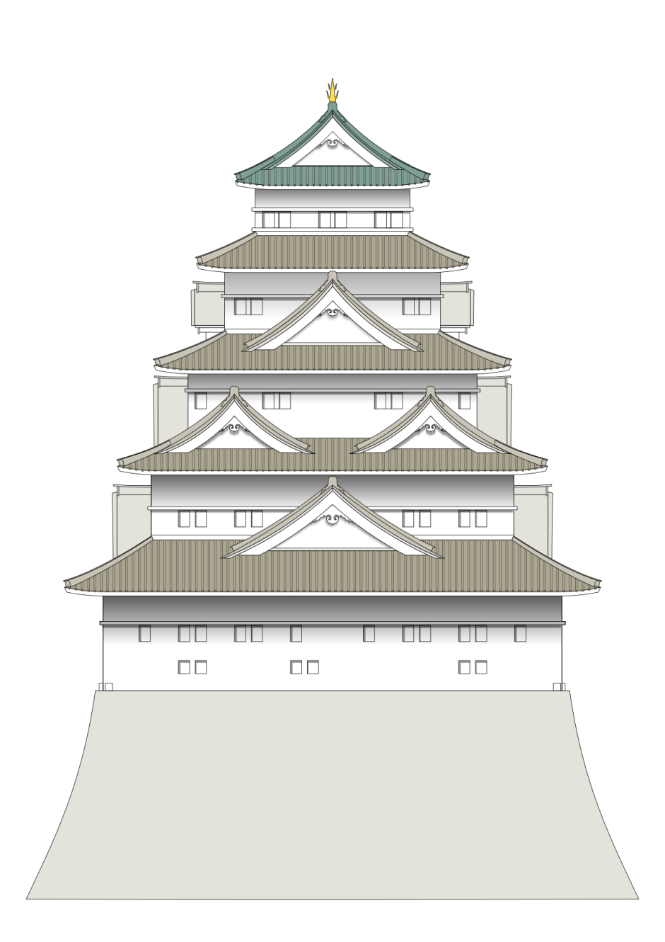 Замок в Осаке чертежи