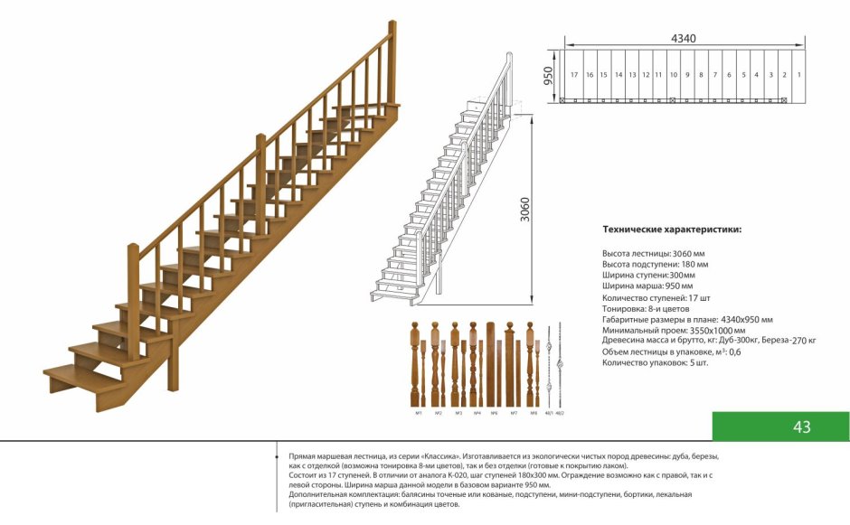 Лестница п2 22 метра каркас