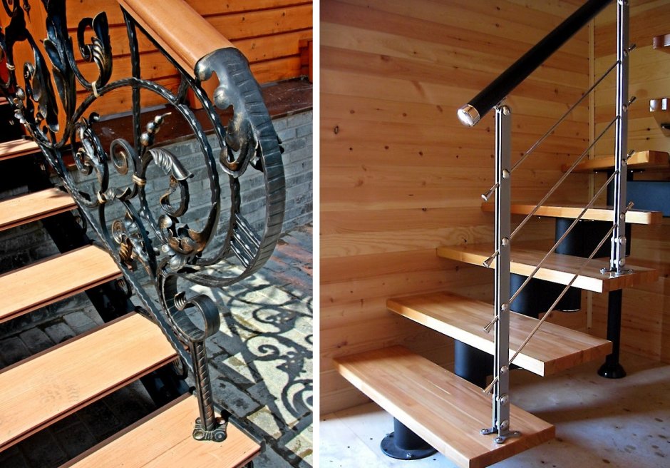 Поручни для лестницы из металла