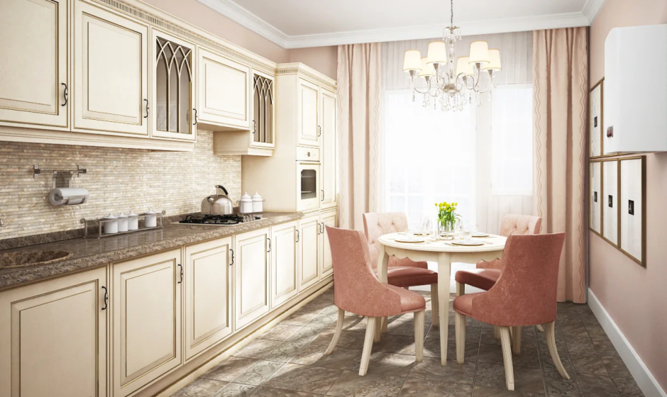 Кухня Неоклассика 2022 бежевая