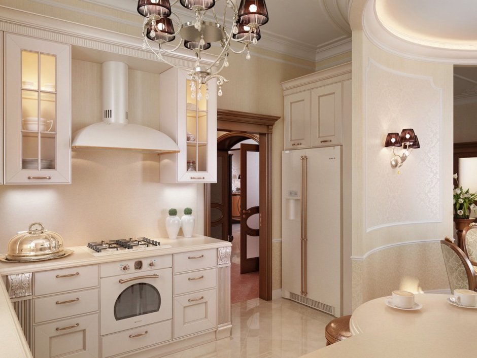 Кухня цвета слоновой кости