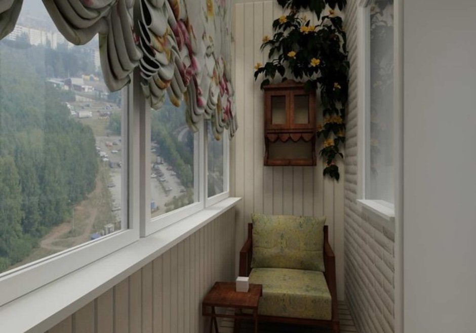 Красивые занавески на маленький балкон