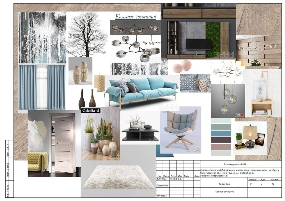 Moodboard интерьер