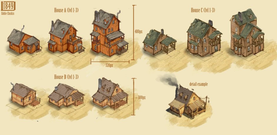 Схема постройки домов в расте