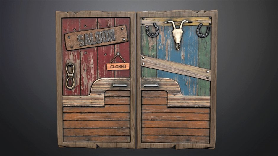 Деревянная дверь Rust