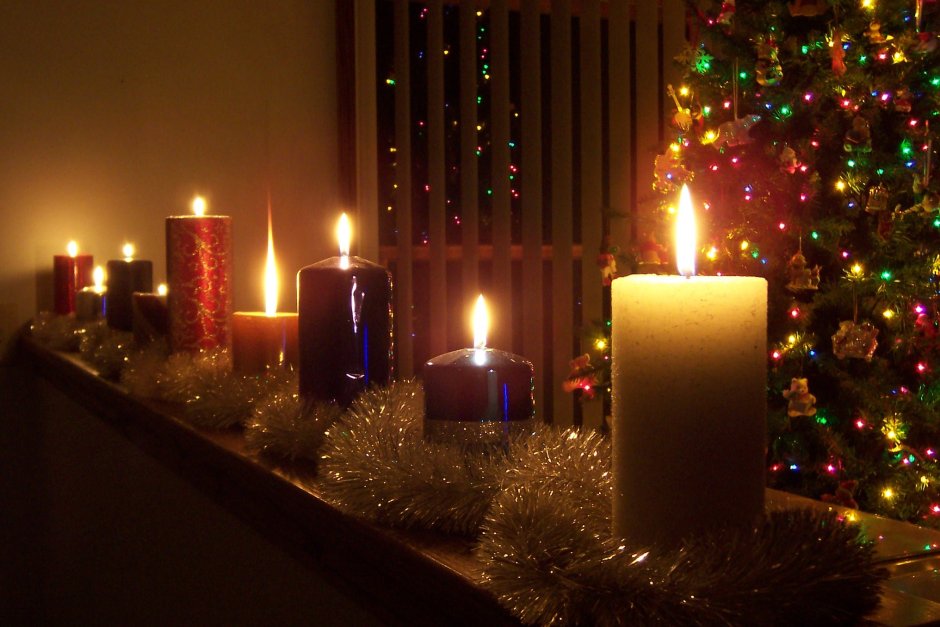 Рождественская горка 7 Candle Arch Wooden