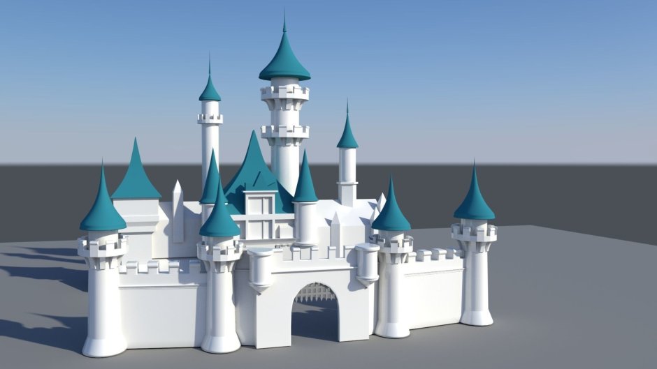 Замок Дисней 3д модель