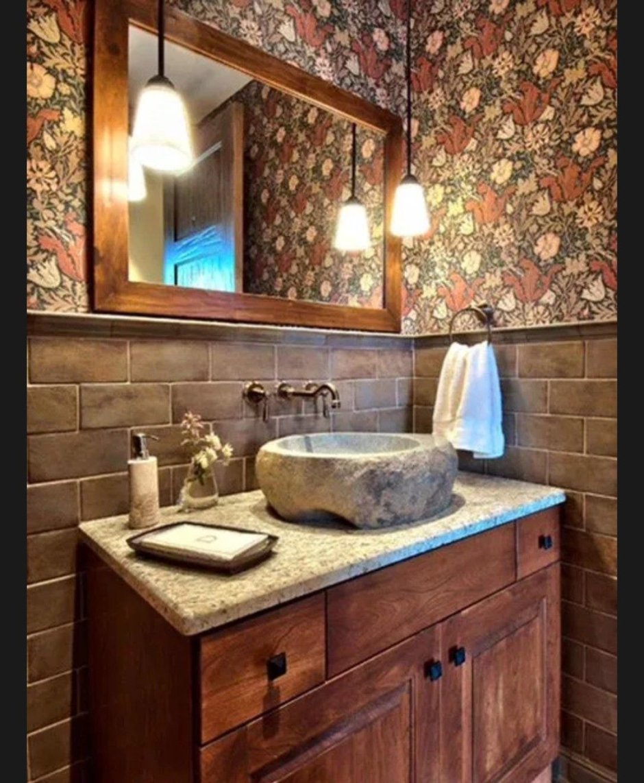 Ванная комната в Каменном стиле
