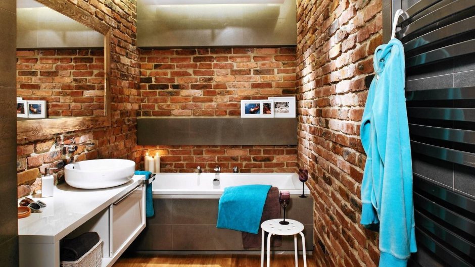 Ванная комната бетон лофт стиль