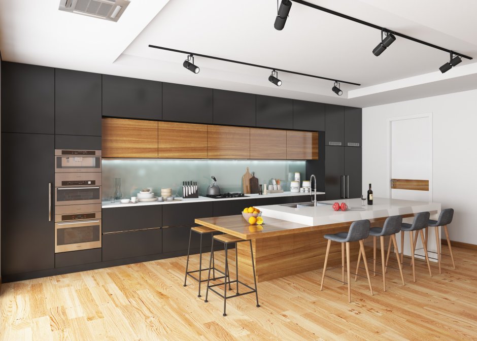 Современные потолки 2022 на кухне