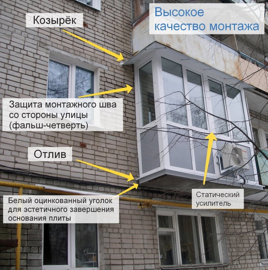 Отделка балкона мраморной крошкой