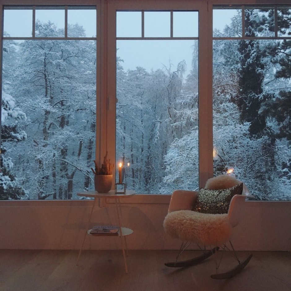 Панорамные окна зимой