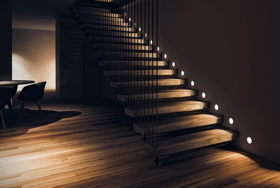 Одномаршевая лестница на монокосоуре