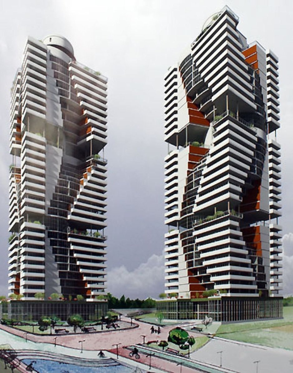 Современные многоэтажные здания